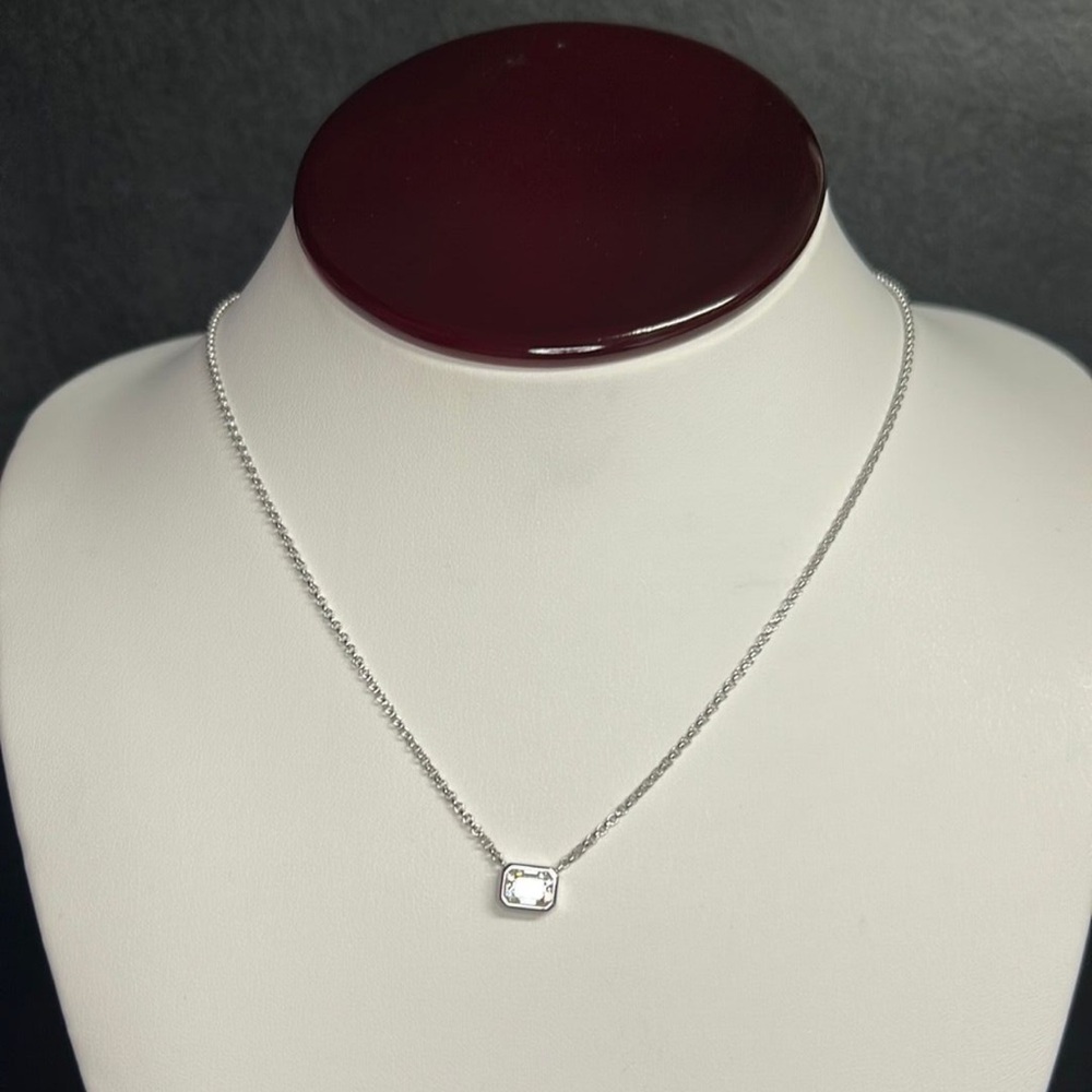 925 Sterling Silver Moissanite Pendant 16-18inch
